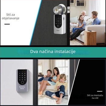 Kutija za ključeve od cinkovog legura s vodootpornim elektroničkim otiskom prsta i zaključavanjem lozinkom, zidna digitalna sigurnosna kutija za ključeve, model Kr-KB150, za hotele i apartmane