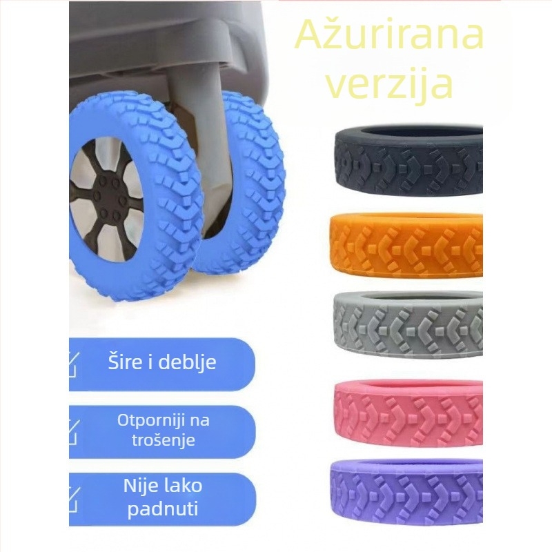 Zaštitnik kotača kufera, 3. generacije, poboljšan, TPR materijal, tih, otporan na habanje, šokproof