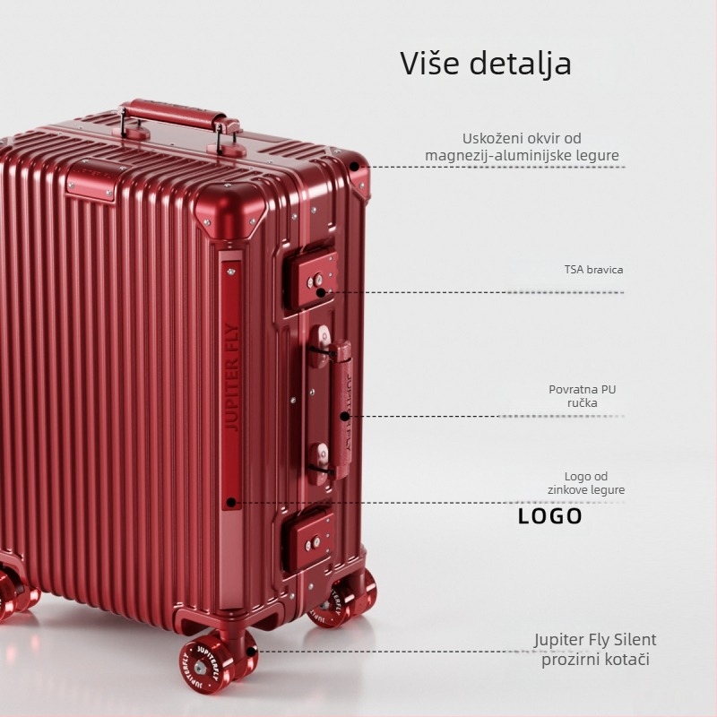 Manluzhe PC kovčeg s TSA kombinacijskim zaključavanjem, Omni kotači, 4,8 kg, otporan na habanje i otporan na krađu
