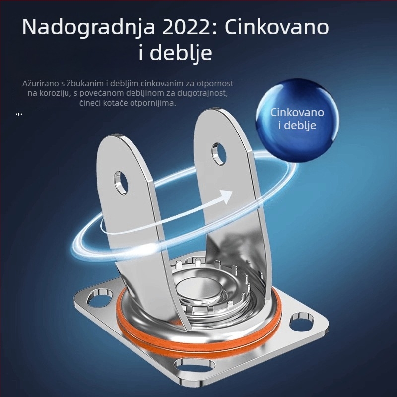 Univerzalna poliuretanska teška okretna kolica za kolica i prikolice – tiho djelovanje