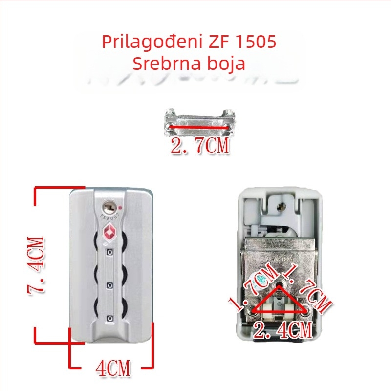 TSA007 dijelovi brave za prtljagu — brava s lozinkom, ABS materijal, protiv krađe