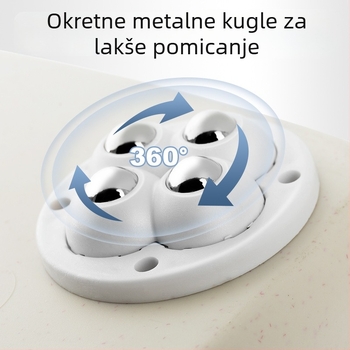 Univerzalna baza za dno kutije za skladištenje s 4 kotačićima, samoljepljiva plastična osnova