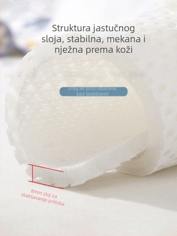 Oblačni jastuk za novorođenčad — Bibione/Bibiwan — 100% pamuk — crtani stil — uzrast 0–1 godina