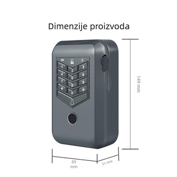 Inteligentna kutija za ključeve s bravom Kerong Kr–kb148, cinkova legura, zidna montaža, moderan stil