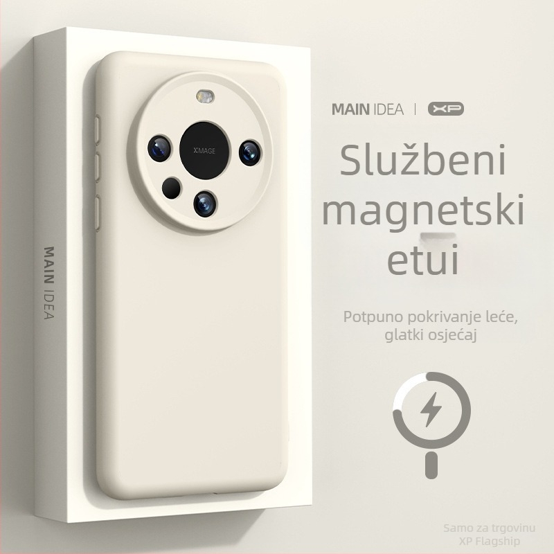 Futrola za telefon Huawei Mate80 Pro - magnetsko privlačenje, otpornost na pad, tekući silikon (Materijal: tekući silikon; Kompatibilnost: Huawei Mate80 Pro; Završna obrada: sprej)