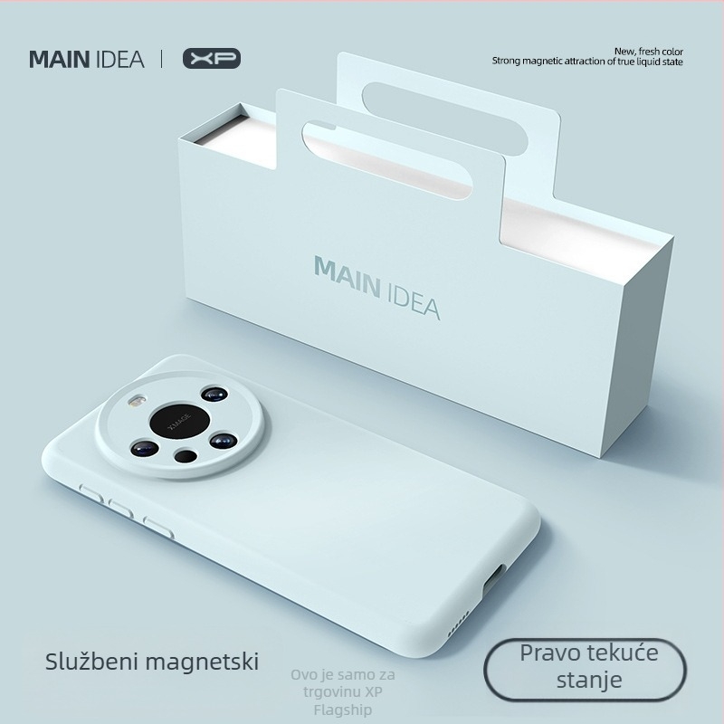 Futrola za telefon Huawei Mate80 Pro - magnetsko privlačenje, otpornost na pad, tekući silikon (Materijal: tekući silikon; Kompatibilnost: Huawei Mate80 Pro; Završna obrada: sprej)