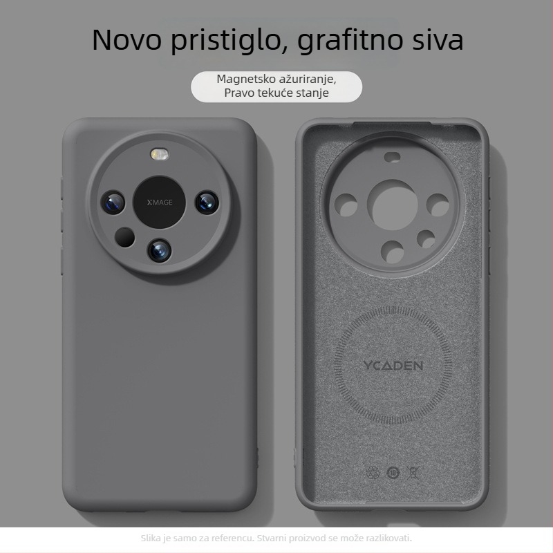 Futrola za telefon Huawei Mate80 Pro - magnetsko privlačenje, otpornost na pad, tekući silikon (Materijal: tekući silikon; Kompatibilnost: Huawei Mate80 Pro; Završna obrada: sprej)