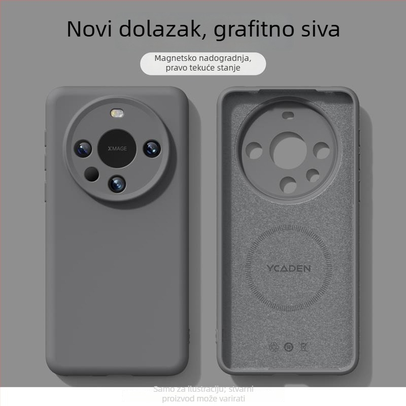 Futrola za telefon Huawei Mate80 Pro - magnetsko privlačenje, otpornost na pad, tekući silikon (Materijal: tekući silikon; Kompatibilnost: Huawei Mate80 Pro; Završna obrada: sprej)