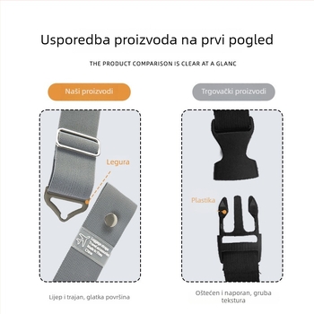 Remen za prtljagu s metalnom trokutnom kopčom, elastični križni remen, poliester, otporan na habanje, protiv krađe, proširivač dodatak za torbe