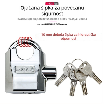 DF alarmni katanc za vrata i prozore, model 8325L, legura čelika, za kućnu upotrebu