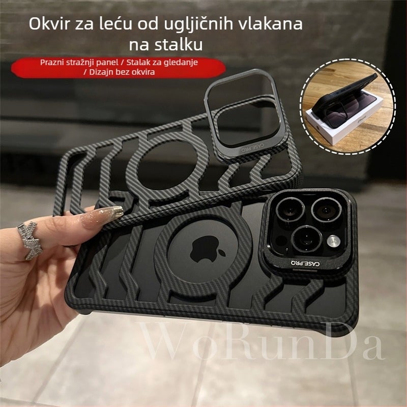 Kućište za mobitel za iPhone 11–14 seriju, bez rubne, mat PC, magnetska podrška, otpornost na pad