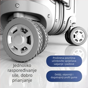 Poklopac kotača prtljage — zaštitni poklopac kotača kufra, zamjena tihog univerzalnog kotača, silikonski prsten dodatak, ABS materijal, proljeće 2025