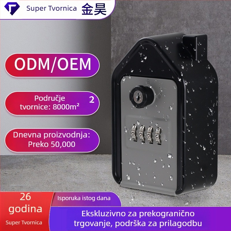 Jinhao dizajnirana metalna kutija za ključeve s dvostrukim otvaranjem i kodom – Model G25, aluminijska legura, moderni minimalistički stil