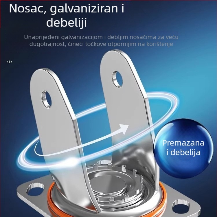 Teški univerzalni kotači za kolica i prikolice, gumeni kotači