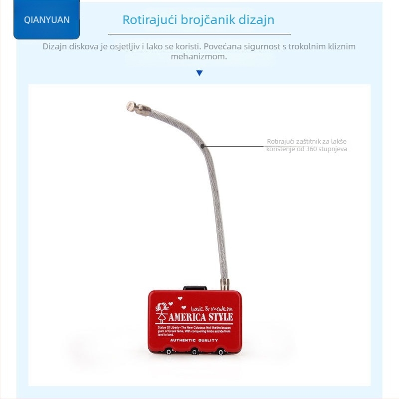 Željezni katanc s kodnim zaključavanjem za ormariće, vrata, prtljagu i torbe — pogodna za dom i teretanu (ljeto 2022 izdanje)