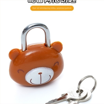 Kućna ključavka Bear lock – model Bear lock, materijal Željezo + ABS, za torbe, ladice i kutije, moderni minimalistički stil
