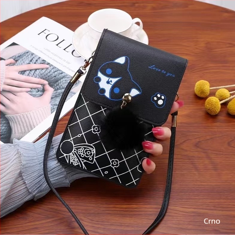 Torba za mobitel od PU kože sa magnetnim zatvaračem, uspravnog kvadratnog oblika, pretinac za telefon, za žene