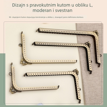 Dodaci za torbe — metalne kopče u obliku L i oblika 7, od željeza, ručno izrađeno, proljeće 2023