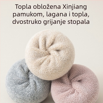 Ženske čarape s podijeljenim prstima za jesen-zimu, flis unutrašnjost, pamuk-mješavina, srednje duljine