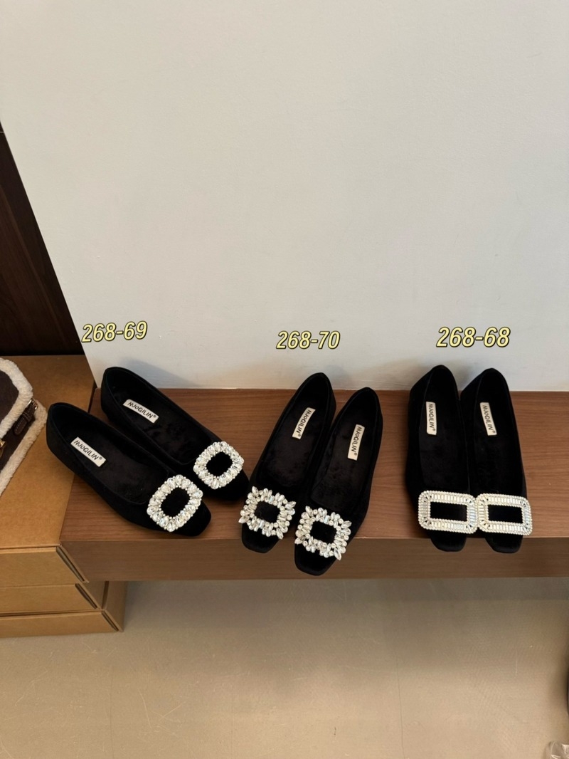 Ženske ravne cipele s kvadratnim vrhom od vunenog materijala, ravne cipele s kvadratnom kristalnom kopčom, korejski stil lazy, niska potpetica