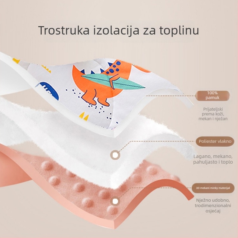 Morciey deka za novorođenčad, 95% pamuk, pogodna za proljeće, jesen i zimu, uzorci: životinje, crtići, oblici