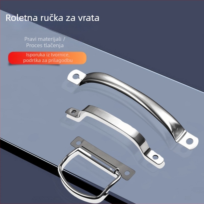 Ručka za rolete od pocinčanog željeza; polirani završetak; namjena: rolete; model: Ručka; stil: moderni minimalistički.