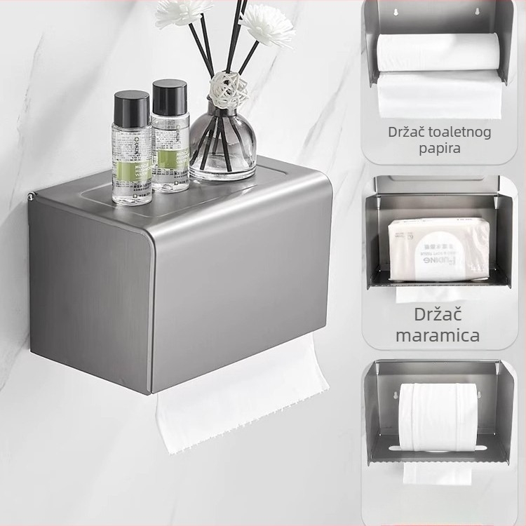Držač za ručnike u kupaonici - aluminijska legura, sprejni premaz, moderni minimalistički stil, Baomu, porijeklo Yuyao, Zhejiang