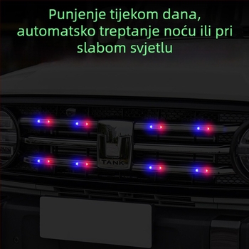 Automobilska solarna LED svjetla za upozoravanje, bežična instalacija, Deep Steam marka, opća kompatibilnost, dišuće dekorativno LED svjetlo