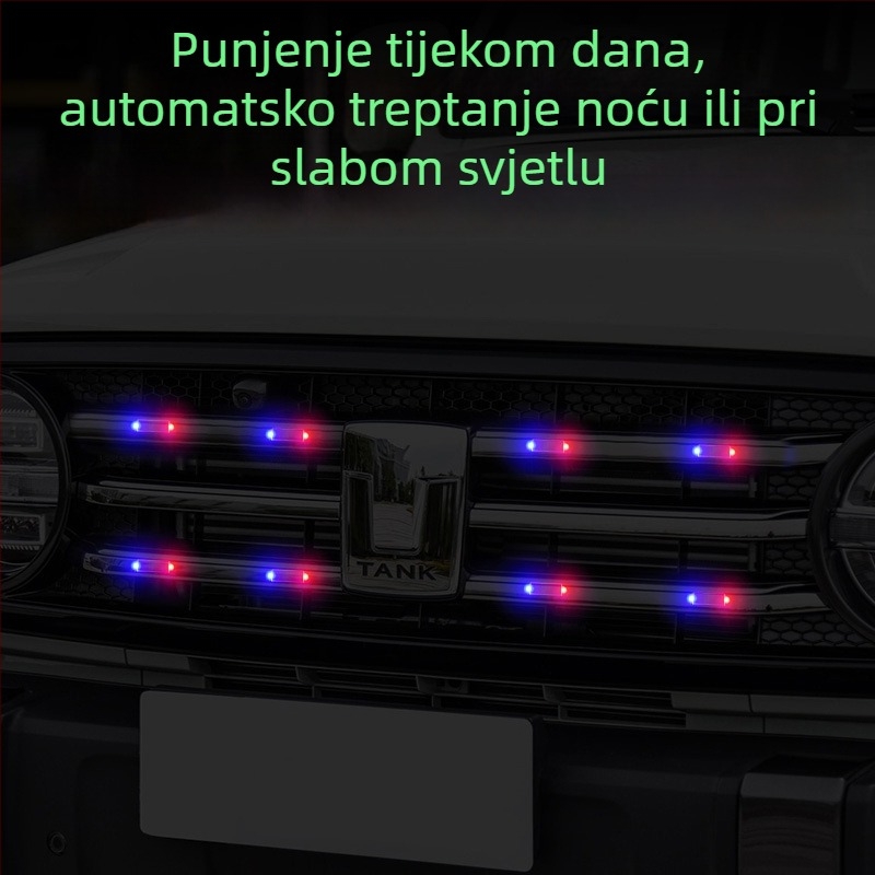 Automobilska solarna LED svjetla za upozoravanje, bežična instalacija, Deep Steam marka, opća kompatibilnost, dišuće dekorativno LED svjetlo