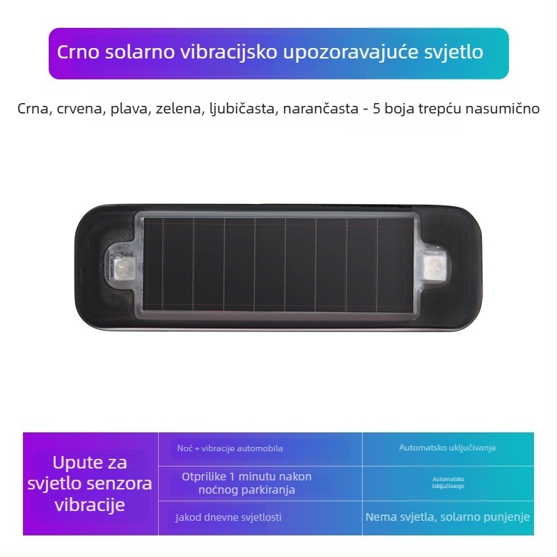 Automobilska solarna LED svjetla za upozoravanje, bežična instalacija, Deep Steam marka, opća kompatibilnost, dišuće dekorativno LED svjetlo