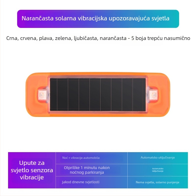 Automobilska solarna LED svjetla za upozoravanje, bežična instalacija, Deep Steam marka, opća kompatibilnost, dišuće dekorativno LED svjetlo