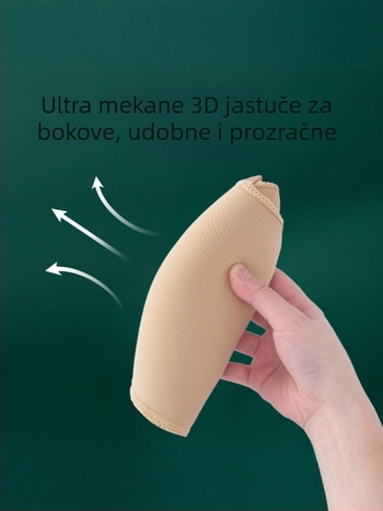 Leggings za podizanje stražnjice s integriranim jastučićima, duljina 3/4, mješavina najlona i poliestera, uski kroj, srednja debljina