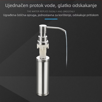 Dispenzer za sapun za kuhinjski sudoper, nehrđajući čelik, moderan minimalistički stil, opće namjene, CISQU