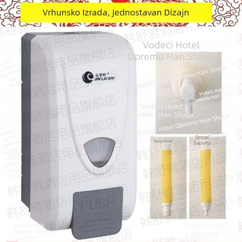 Kinglai zidni dozator sapuna s ručnim pritiskom, plastični, kapaciteta 1000 ml, za šampon i gel za tuširanje