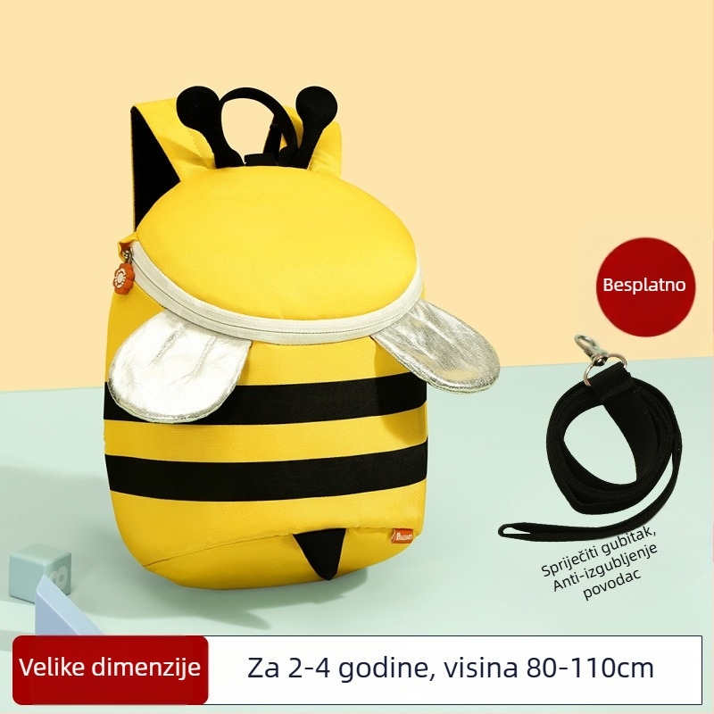 Ruksak za predškolu 3–6 godina, unisex, lagan i prozračan, otporan s reflektirajućim elementima, uzorak životinja