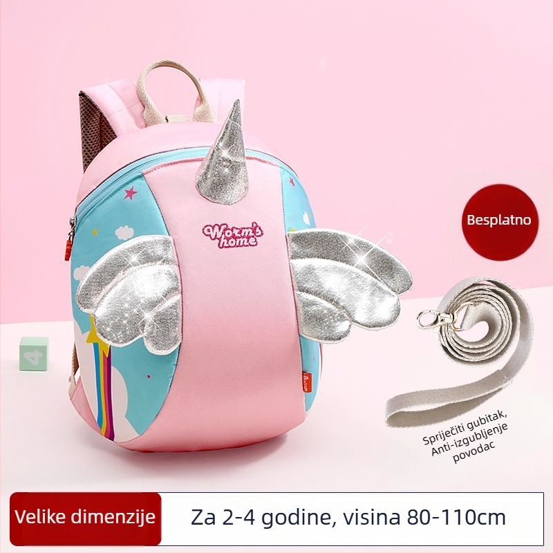 Ruksak za predškolu 3–6 godina, unisex, lagan i prozračan, otporan s reflektirajućim elementima, uzorak životinja