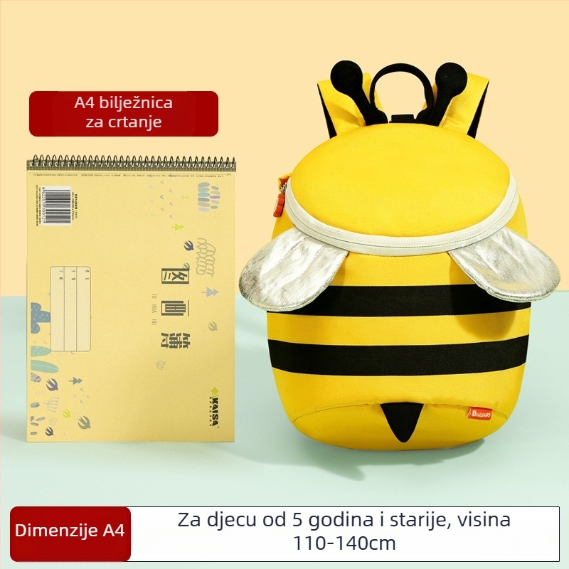 Ruksak za predškolu 3–6 godina, unisex, lagan i prozračan, otporan s reflektirajućim elementima, uzorak životinja