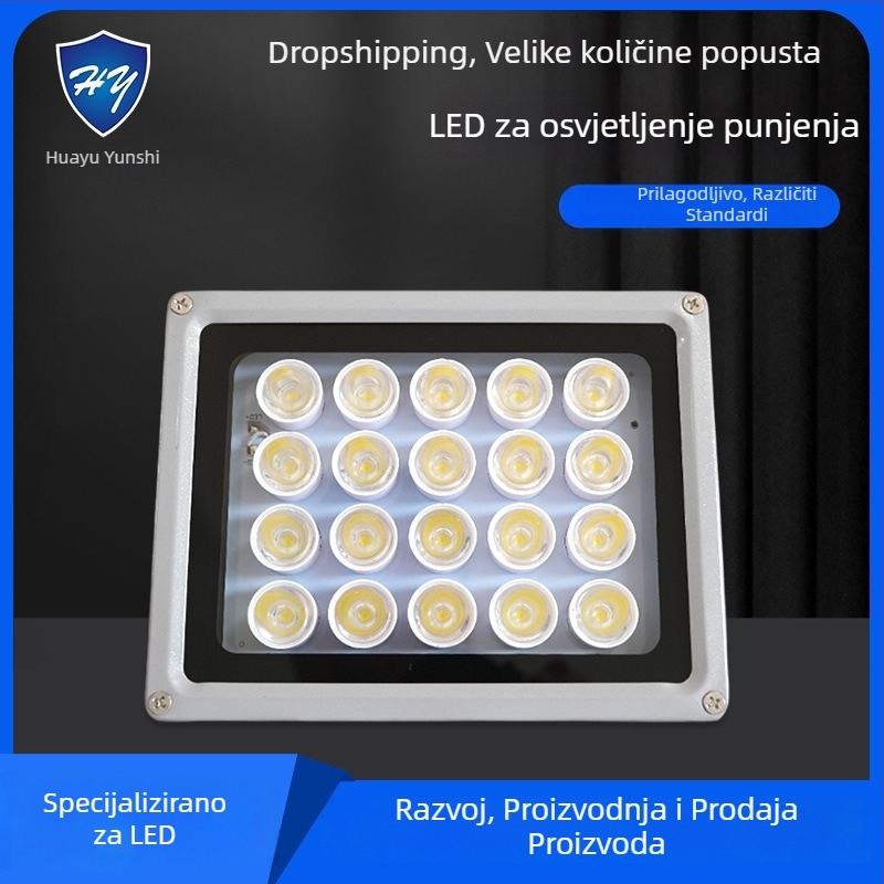 LED dodatno svjetlo za nadzorne kamere na cestama i parkiralištima — IP66, 12V/AC24V/AC220V, 15–100W, 2400–4200 lm