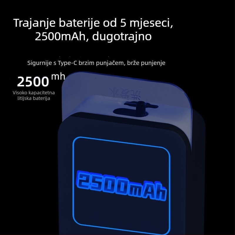 Bezdotčni zidni dozator sapuna od ABS-a za šampon i gel za tuširanje – Indukcijska funkcija, Proizvedeno injekcijskim prešanjem, Moderan minimalistički dizajn, Težina ≤0.5 kg