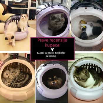 Torba za mačke u dizajnu svemirske kapsule za izlete — prijenosna, prozračna, višefunkcionalna, za sve godišnje doba (Materijal: plastika; Marka: Unique; Kategorija: torba/kutija za kućne ljubimce)