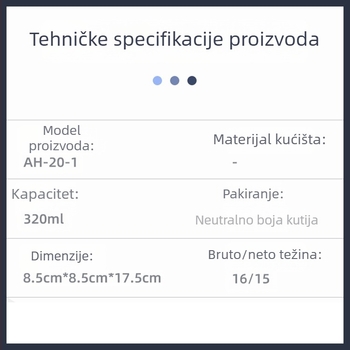 Zidni dozator sapuna ABS+PP, kromirani premaz, ručni pritisak, moderan minimalistički dizajn