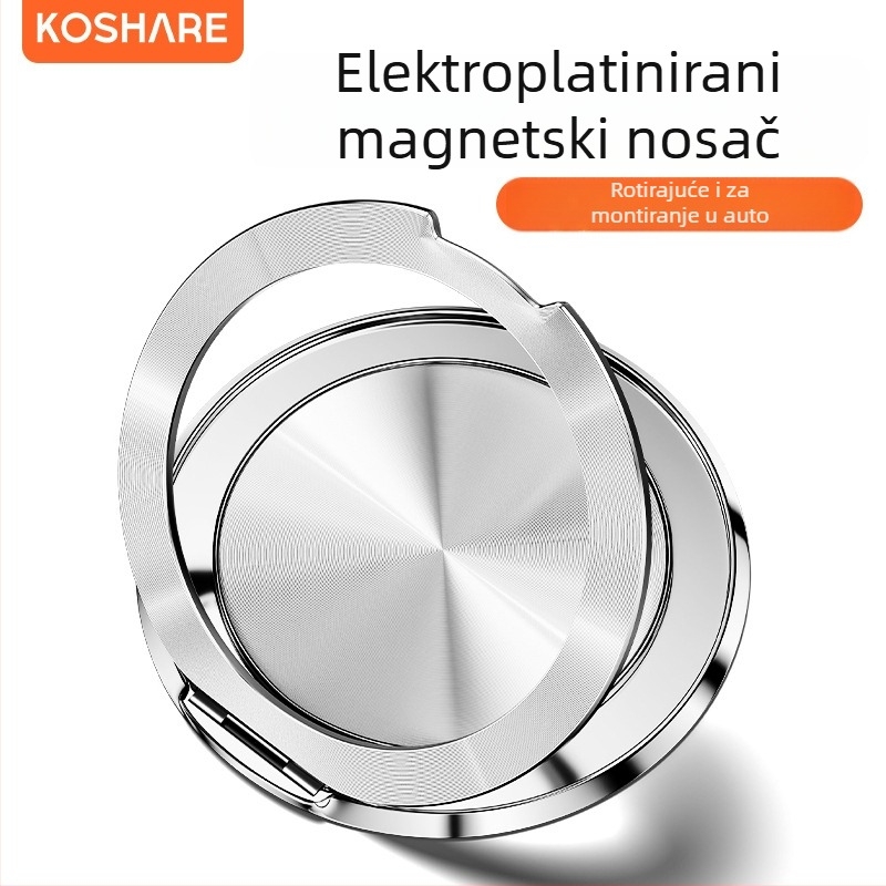 Sklopivi nosač za telefon s magnetskim usisavanjem, ljepilom fiksiranje, otporan na podrhtavanje, metalno-plastična konstrukcija, prilagodljiv, za auto, stol i dom