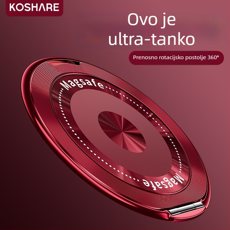 Sklopivi nosač za telefon s magnetskim usisavanjem, ljepilom fiksiranje, otporan na podrhtavanje, metalno-plastična konstrukcija, prilagodljiv, za auto, stol i dom