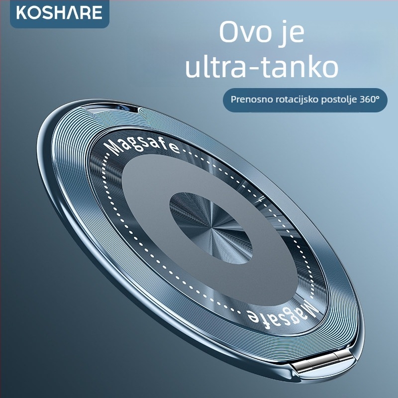 Sklopivi nosač za telefon s magnetskim usisavanjem, ljepilom fiksiranje, otporan na podrhtavanje, metalno-plastična konstrukcija, prilagodljiv, za auto, stol i dom