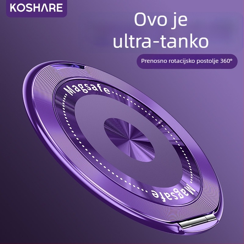 Sklopivi nosač za telefon s magnetskim usisavanjem, ljepilom fiksiranje, otporan na podrhtavanje, metalno-plastična konstrukcija, prilagodljiv, za auto, stol i dom