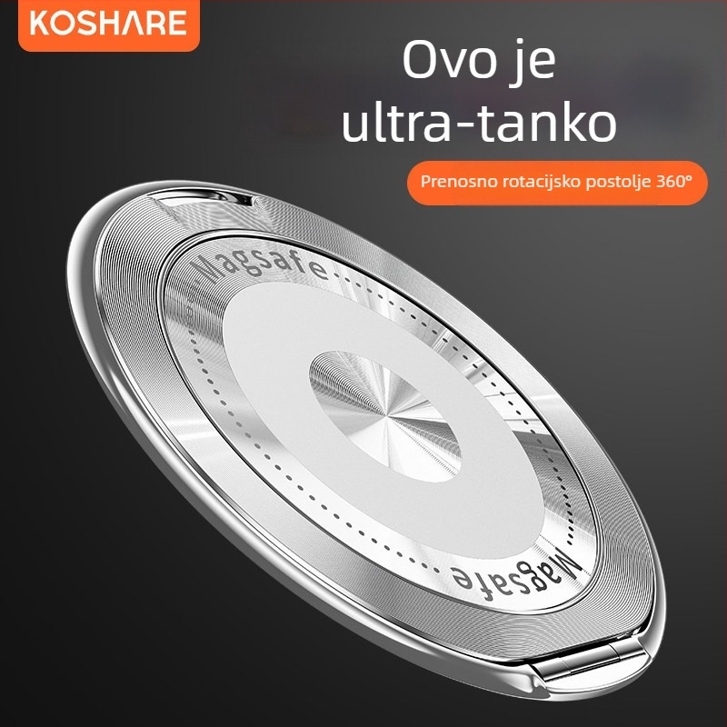 Sklopivi nosač za telefon s magnetskim usisavanjem, ljepilom fiksiranje, otporan na podrhtavanje, metalno-plastična konstrukcija, prilagodljiv, za auto, stol i dom