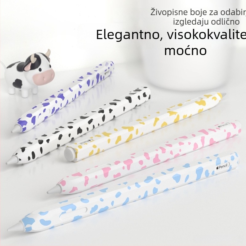 Silikonska futrola za Apple Pencil 2 s uzorkom krave — otporna na udarce, na habanje i na padove