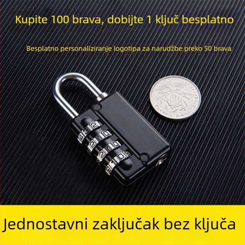 Cinkova legura, 4-znamenkasta brava XC-110 za tajnu sobu teretane, debljina šipke 4