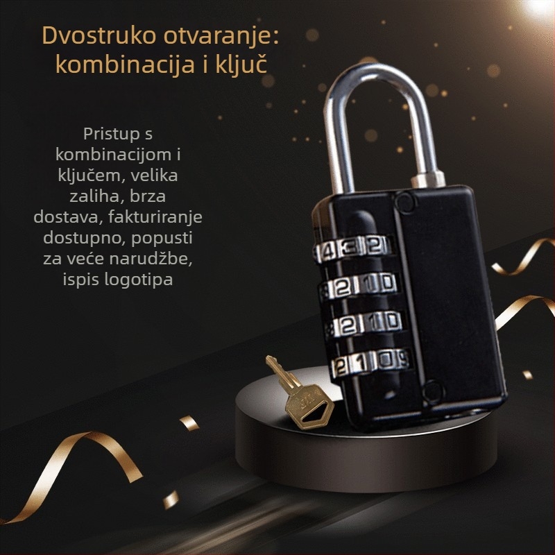 Cinkova legura, 4-znamenkasta brava XC-110 za tajnu sobu teretane, debljina šipke 4