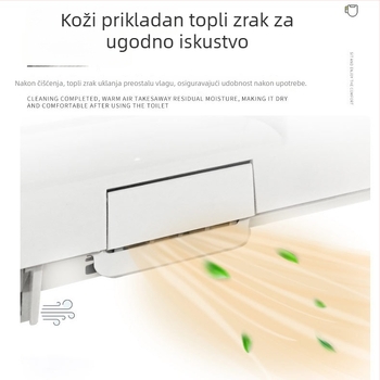 LB-302C Inteligentni poklop za WC s bidetom i automatskim sušenjem – PP materijal, trenutačno zagrijavanje vode, regulacija temperature vode, grijanje sjedala